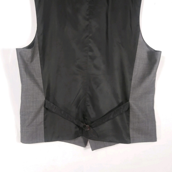 Express - glen pattern gray wool blend button vest - Picture 5 of 7